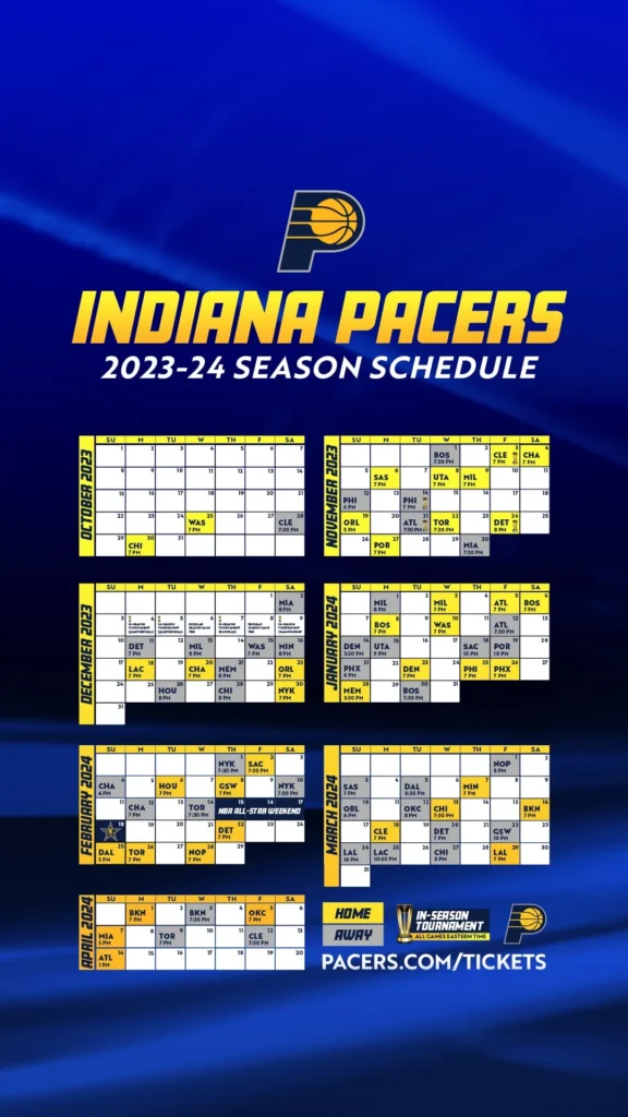 Pacers' Schedule Unveiled for 2024 NBA Cup Group Games