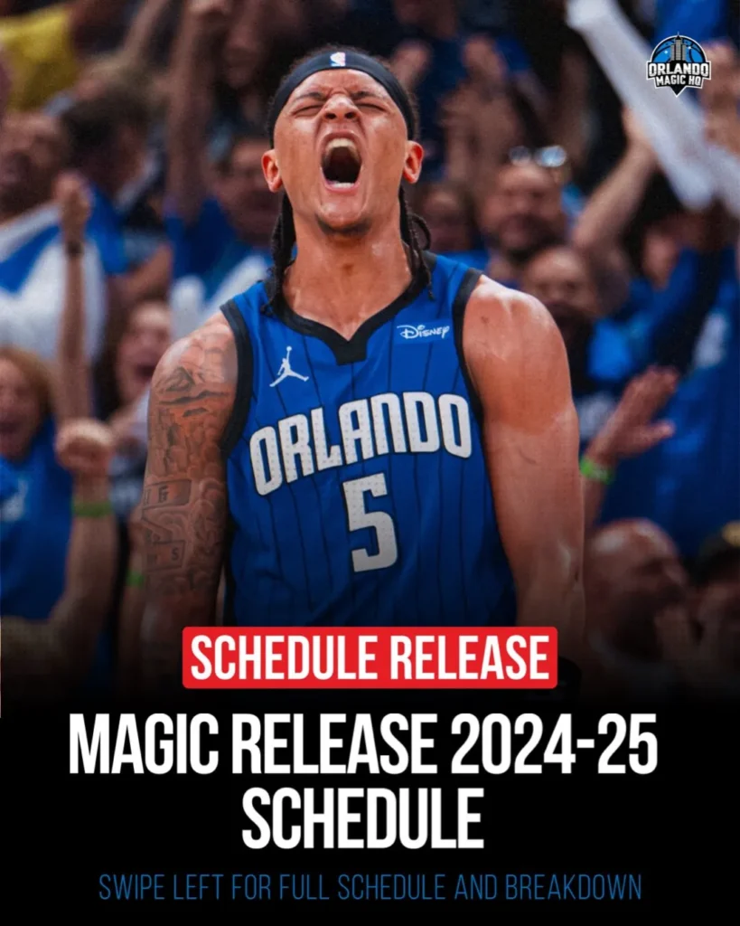 Orlando Magic's 2024-25 Regular Season Schedule Released