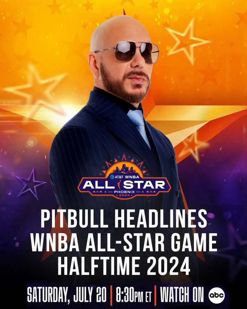 GRAMMY® Award-Winning Global Superstar Pitbull to Headline at Halftime During 2024 AT&T WNBA All-Star Game